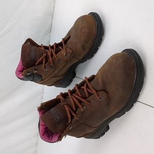 Wolverine Women's Steel Toe Safety Work Boots Size 6 1/2M Brown